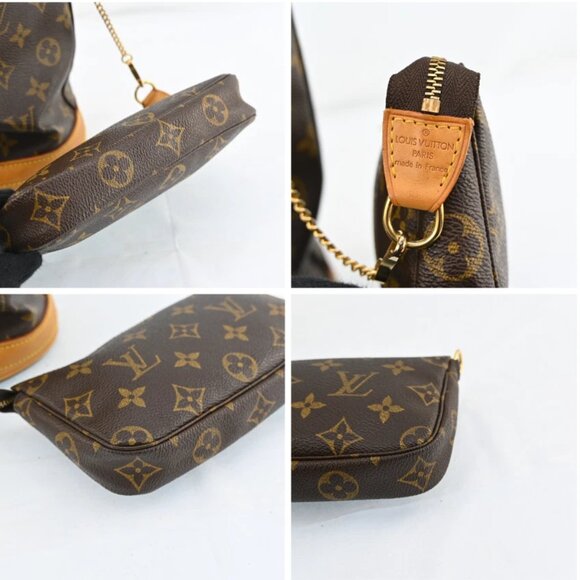 Authentic Louis Vuitton Monogram Bucket PM Leather Brown Tote bag bsj1062-110725 - Picture 14 of 16